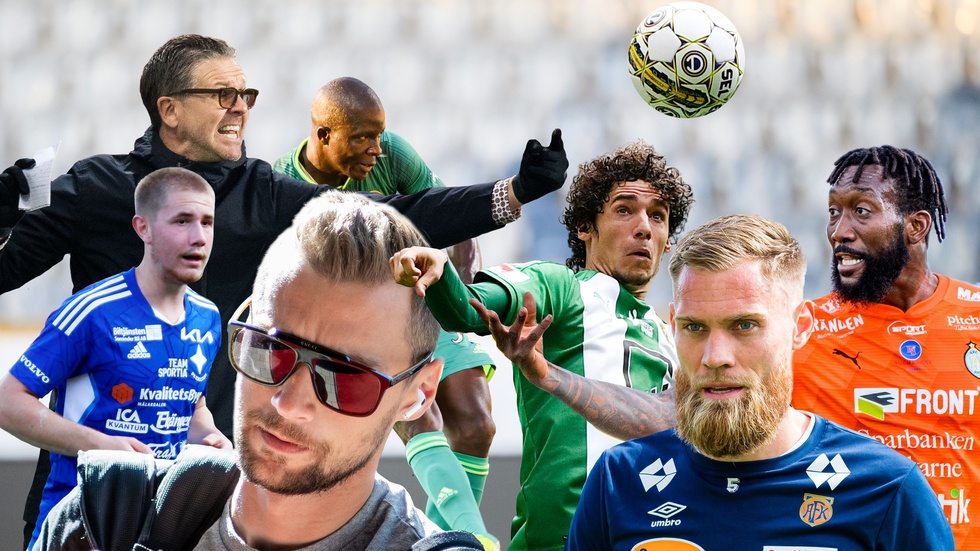 I Ettan Norra finns det ett stort antal profiler, både på och utanför plan. På bilden syns Joel Hedström, tränaren Rikard Norling, Filip Rogic, Kerfala Cissoko, Romulo Cabral David Fällman och Abdel Diarra.