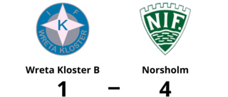 Norsholm tog revansch - 4-1 mot Wreta Kloster B