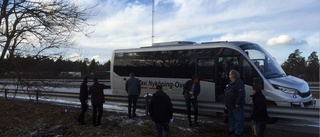 Busshaveri när SSAB-anställda skulle på match