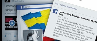 Granskning Sveriges Facebooksida nedsläckt efter deras hot