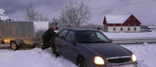 Lokalt snökaos när  vintern kom till Gotland