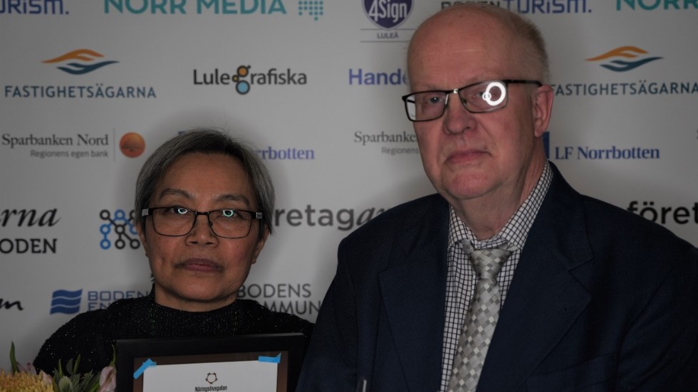 Ronald Johansson, med Sjriwan Johansson vid sin sida, är Årets Landsbygdsföretagare.