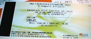 Festivalbiljetterna är hårdvaluta på nätet