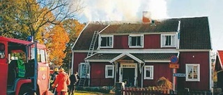 Barn evakuerade vid brand