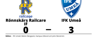 Rönnskärs Railcare IF i underläge efter första matchen