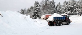 Skytteltrafik för att få bort snön