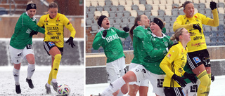 Träningsmatchen fick avbrytas – på grund av snökaoset