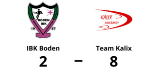 Klar seger för Team Kalix – vann med 8-2 mot IBK Boden