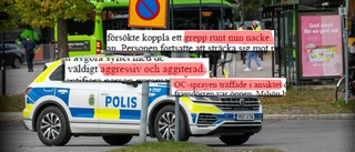 Polis attackerades när bussbråk urartade – panik ombord