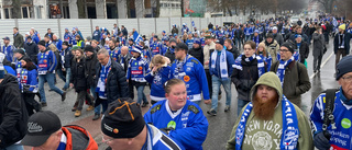 VIDEO: Se stora supportertåget genom stan 