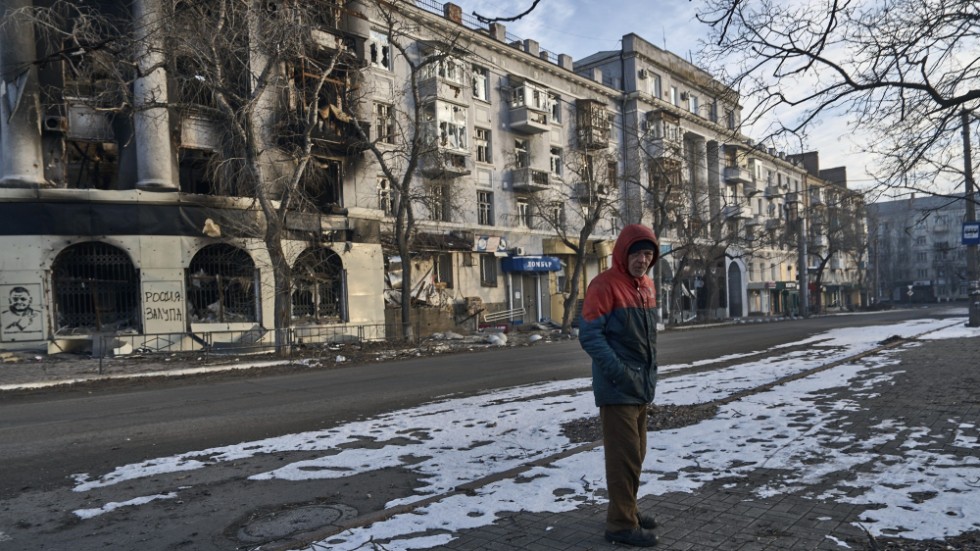 Det ser mörkt ut för Ukrainas ekonomi, enligt Moody's. Bilden från Bachmut, en av de hårt drabbade städerna i landet.