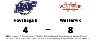 Seger för Westervik på bortaplan mot Hovshaga B