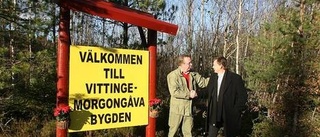 Efterlängtad skylt invigd