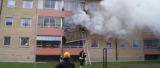 Balkongbrand i flerfamiljshus