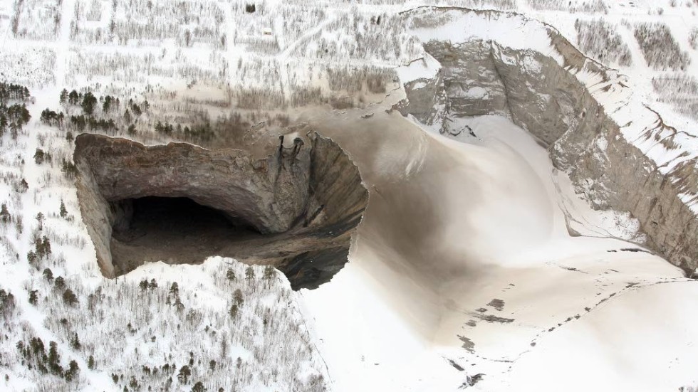 Gropen ovanför malmkroppen Fabian, fotograferad för ett antal år sedan. (Arkivbild)