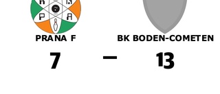 Seger för BK Boden-Cometen borta mot Prana F