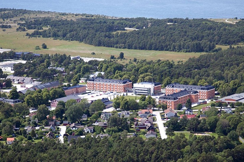 Visborgområdet från ovan. 
