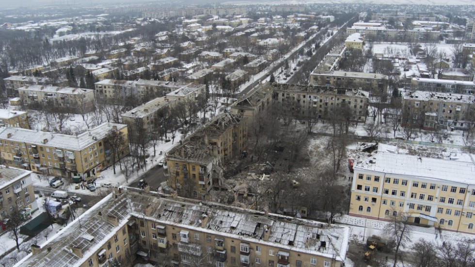 Kramatorsk är en av de största städerna i omstridda Donetsk, några mil från frontlinjen. Arkivbild från en annan attack, den 2 februari.