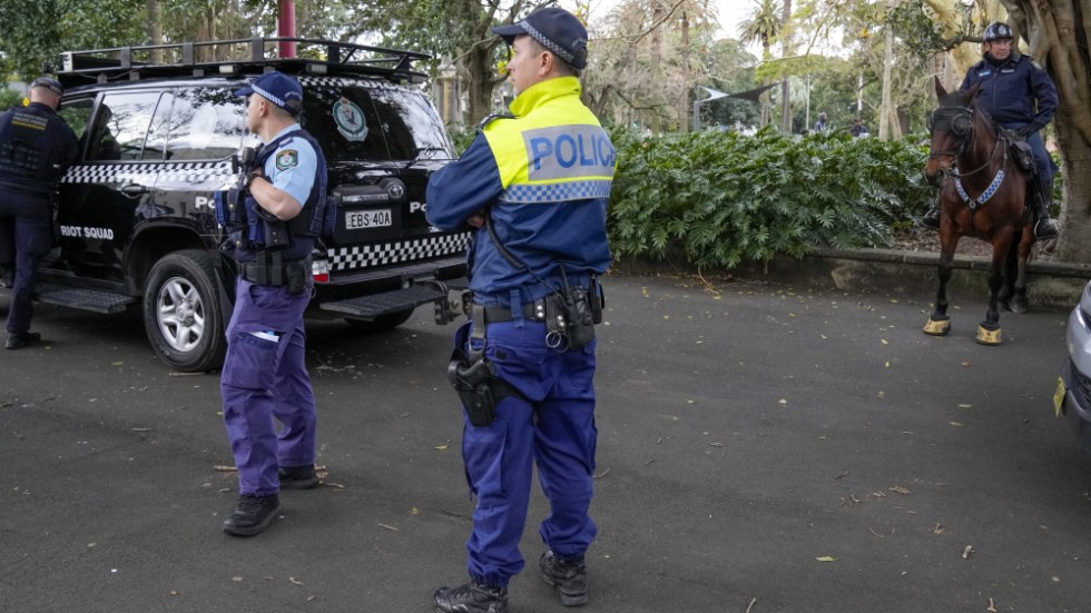 Arkivbild på australisk polis i Sydney i juni.