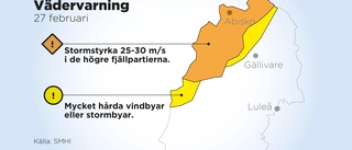 SMHI utökar varningarna för fjällen