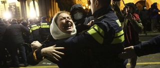 Många gripna och skadade i georgiska protester