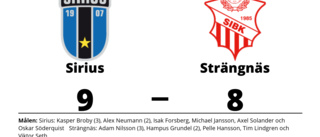 Förlust för Strängnäs borta mot Sirius