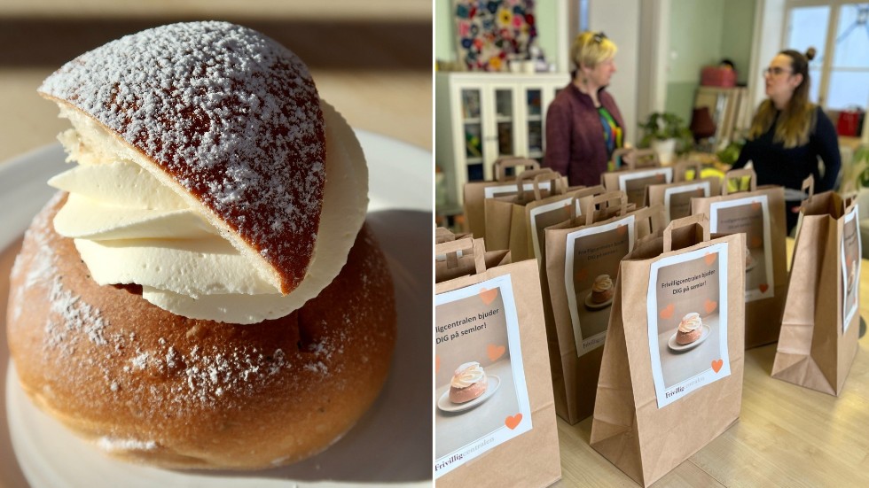 Frivilliga från Frivilligcentralen kör ut semlor på fettisdagen till personer som haft det tufft och kan behöva en uppmuntran, är ensamma eller inte har råd att köpa en semla.