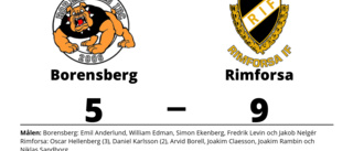 Borensberg förlorade hemma mot Rimforsa