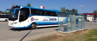 Provisorisk busstation i Norsjö