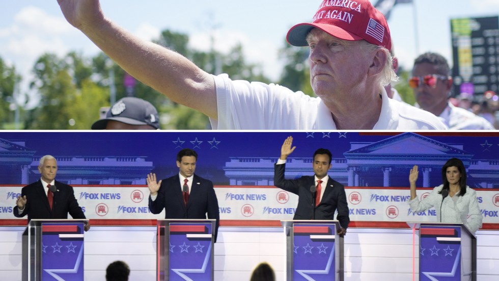 Ingen av de republikanska utmanarna lyckades rubba expresident Donald Trump i kampen för att bli partiets presidentkandidat. Montage foto: AP/TT