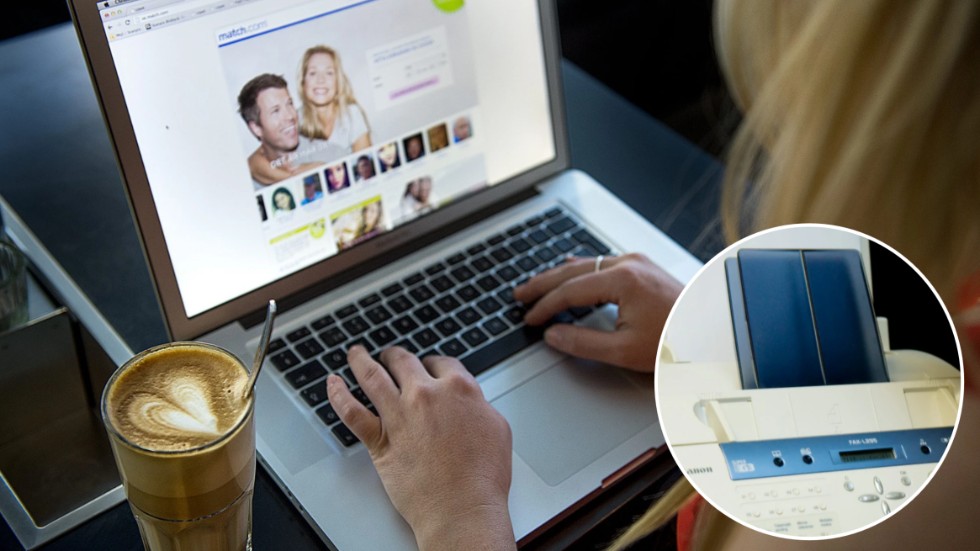 2018 försvann kravet på att myndigheter skulle kunna ta emot fax från medborgarna. Men dejtingföretaget kräver uppsägning via fax, skriver kvinnan i sin ARN-anmälan.