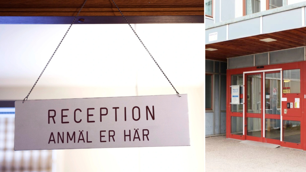 På Samrehab på Västerviks sjukhus försvinner nu den "fysiska" receptionen. I stället anmäler man sig som patient genom registreringsskärmar.