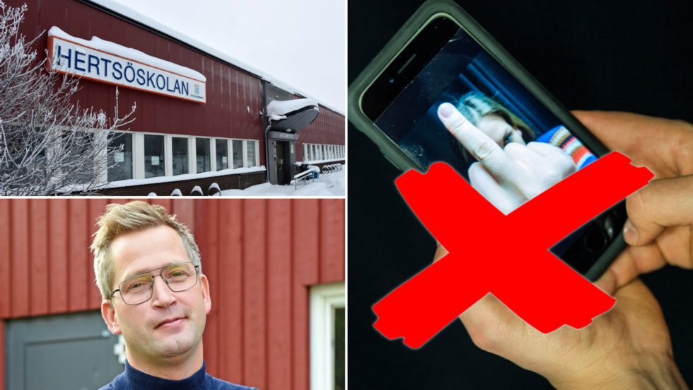 Inga mobiltelefoner på skoltid. Hertsöskolan inför totalt mobilförbud hösten 2024, delvis mot bakgrund av alla kränkande bilder och filmer som sprids bland eleverna. "Otroligt tragiskt för alla barn som blir utsatta", säger rektor Mattias Nilsson. 