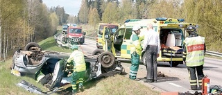 Allvarlig olycka på riksväg 23/34