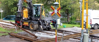 Stort järnvägsarbete i Gamleby