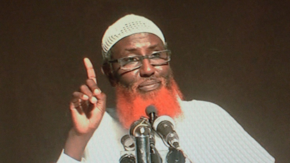 En skärmdump från 2016 som visar IS-ledaren och predikanten Abdulkadir Mumin som anses vara verksam i Somalia.