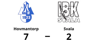 Svala utklassat av Hovmantorp borta – med 2-7