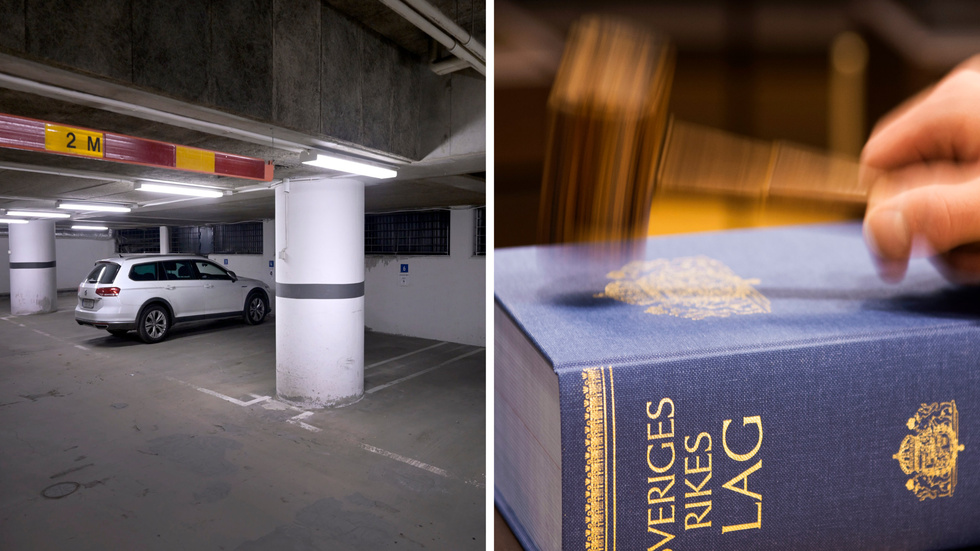 En man i 20-årsåldern rånade en kvinna på hennes bil i ett p-hus i Uppsala och flydde från polisen. Genrebild.