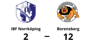 Borensberg utklassade IBF Norrköping – vann med 12-2