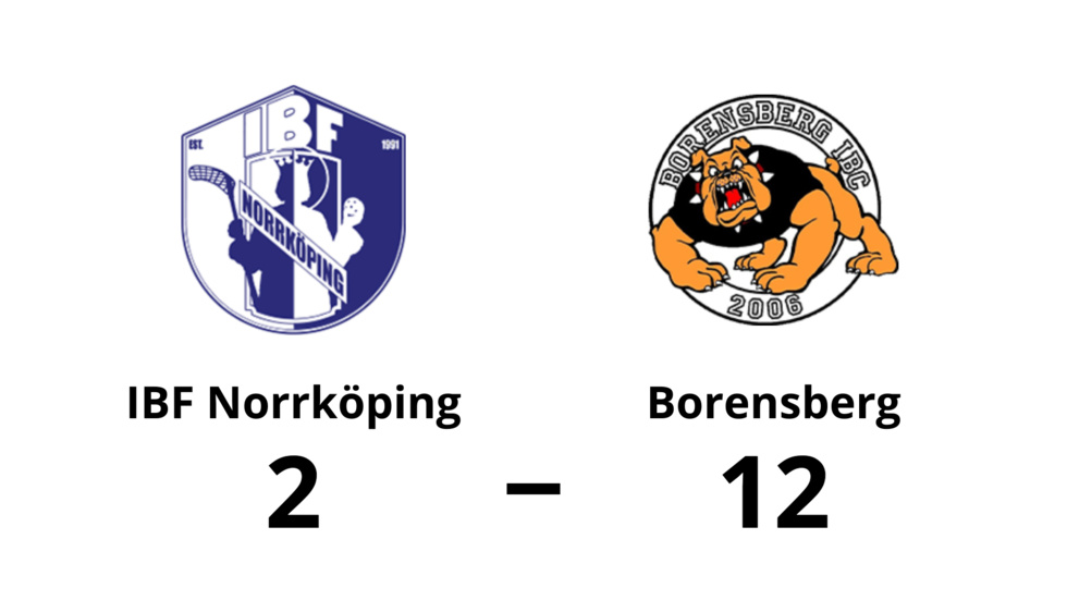 IBF Norrköping förlorade mot Borensberg IBC