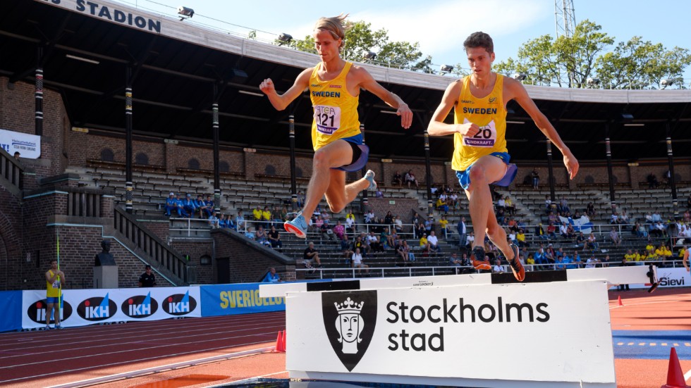 Vidar Johansson och Emil Blomberg sprang båda 3|000 meter hinder i Åbo. Arkivbild.