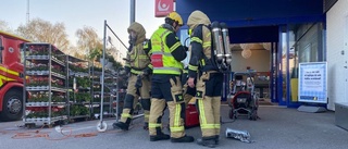 Brand bröt ut i livsmedelsbutik