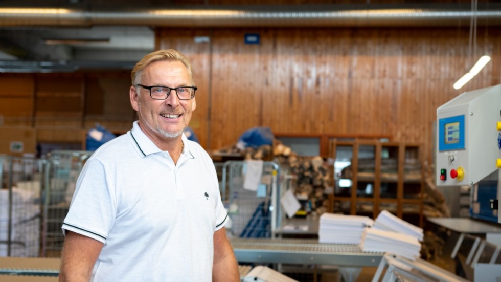 Jörgen Karlsson är platschef för Vic-Tvätten i Visby.