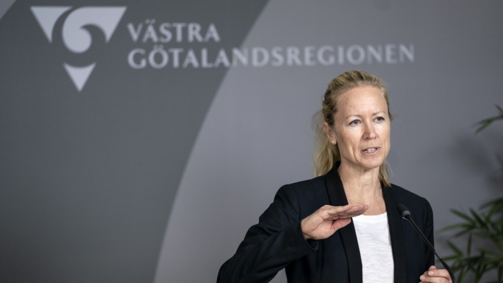 Kristine Rygge, vaccinationssamordnare, under Region Västra Götalands pressträff om utvecklingen av coronaviruset.