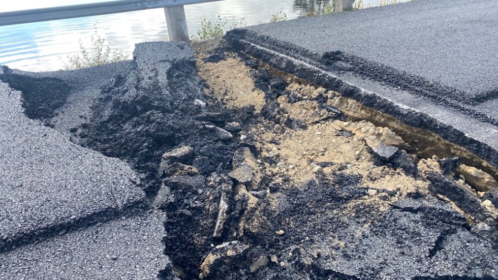 Raset var så stort att trafiken stoppades.