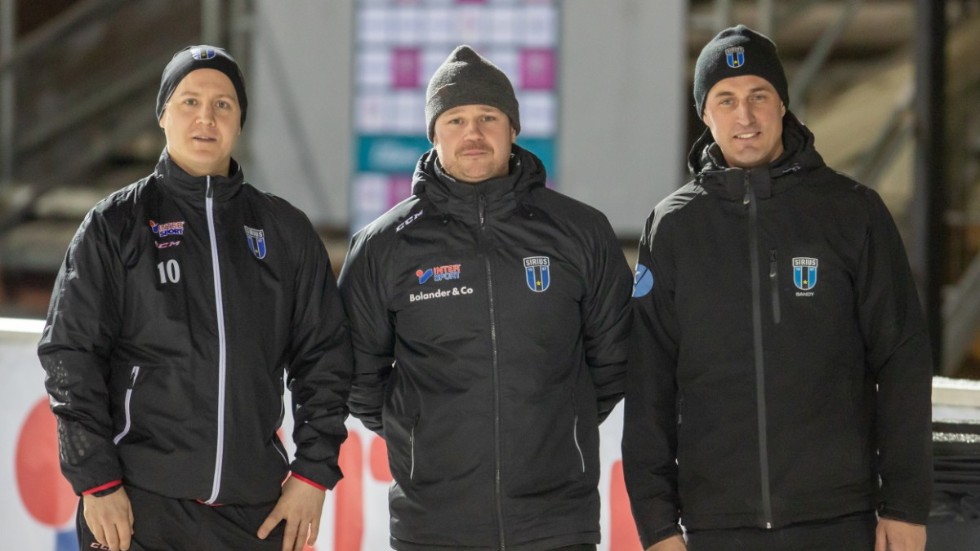 Den nya tränartrion. Från vänster Viktor Broberg, Olle Gabrielsson och Andreas Eskhult.