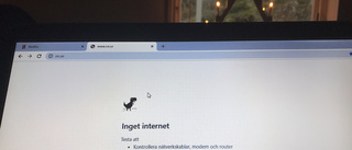 Söndersliten kabel orsakade internetstopp