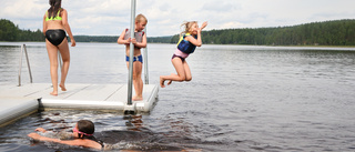 Lokalt badparadis i skogsnära sjö