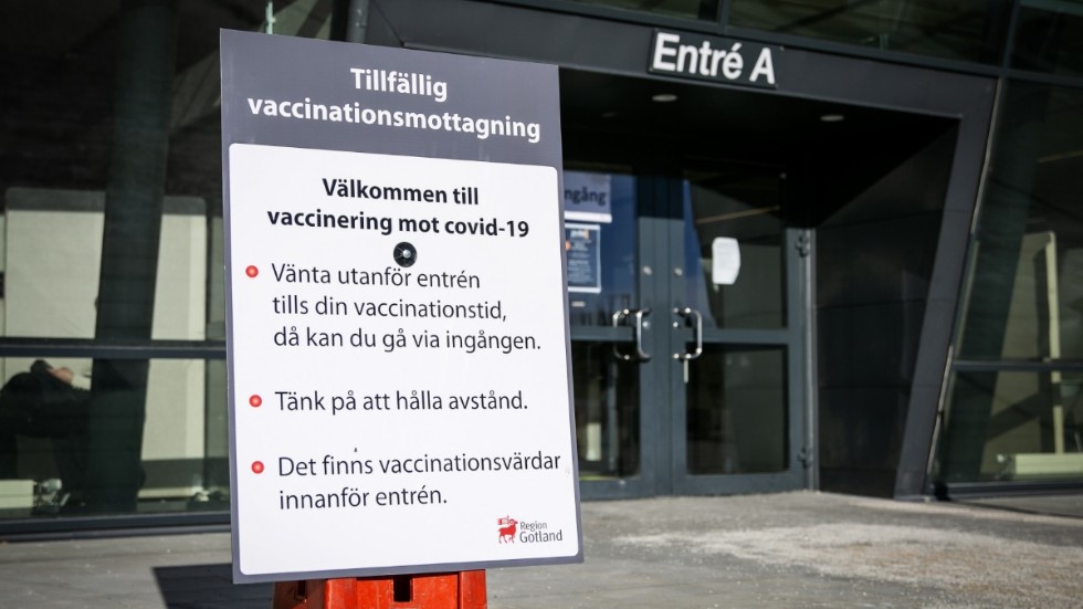 Tillfällig vaccinationsmottagning i Ica Maxi Arena.