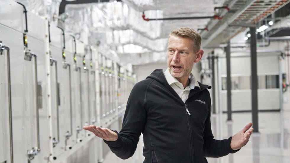 Northvolts vd Peter Carlsson inledningstalar då Business arena norr i april för första gången arrangeras i Skellefteå.